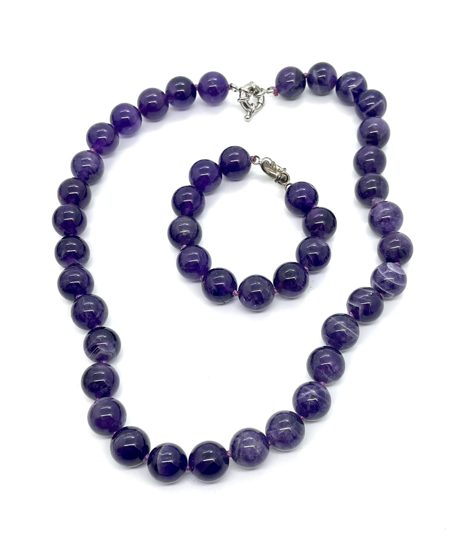 Amethyst Necklace  & Bracelet Set