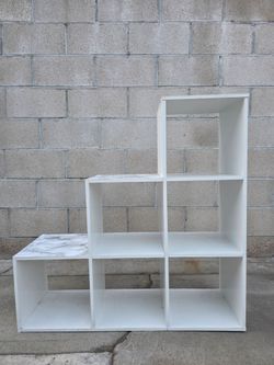 White L shaped Cubbies