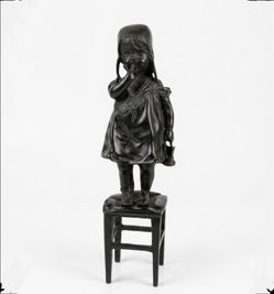 Vintage Andrea by Sadek Bronze Statues "Girl On A Chair", Juan Clara 11.5 in x 3.75 in Wide Beautiful!