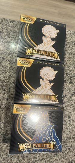 3 Pokemon TCG Mega Evolution Elite Trainer Boxes