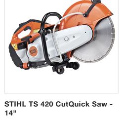 Used STIHL TS 420 CutQuick Saw - 14"