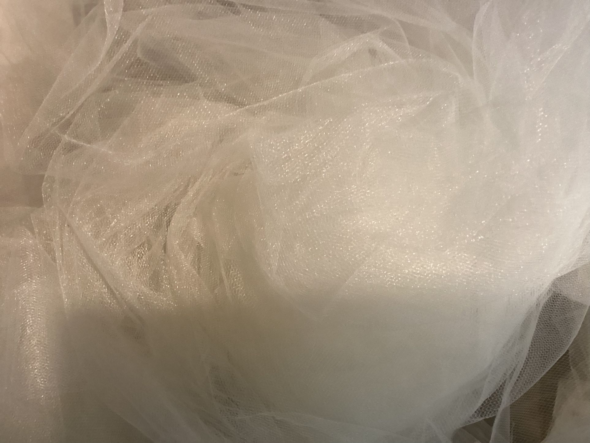 Item 1983 Bolt Of Ivory Tulle 55” Wide X 33 Yds