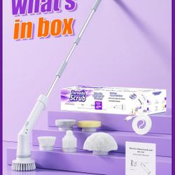 Tornado Scrub 47inches, 6 Brushes, Rotatable 360 ( Brand New, Never Used ) For $35