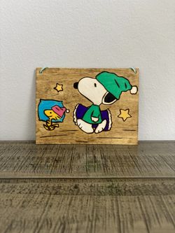 Snoopy and the Woodstock Wood Burning 6x8”
