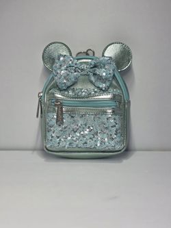 Loungefly Disney Parks Minnie Mouse Arendelle Aqua WristletPurse
