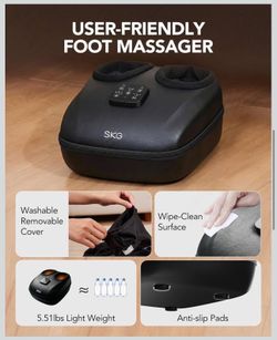 SKG YS100 Shiatsu - Foot Massager with heat and remote control eligible by FSA, heated foot massager updated 2026 for plantar fasciitis neuropathy, kn