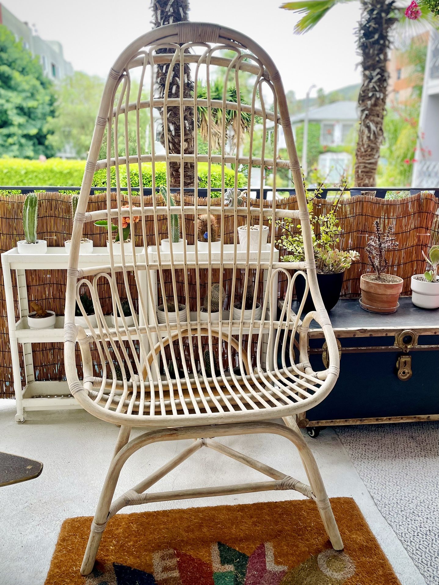 Patio Egg Chair World Market Fallon Natural Rattan Cocoon Chair