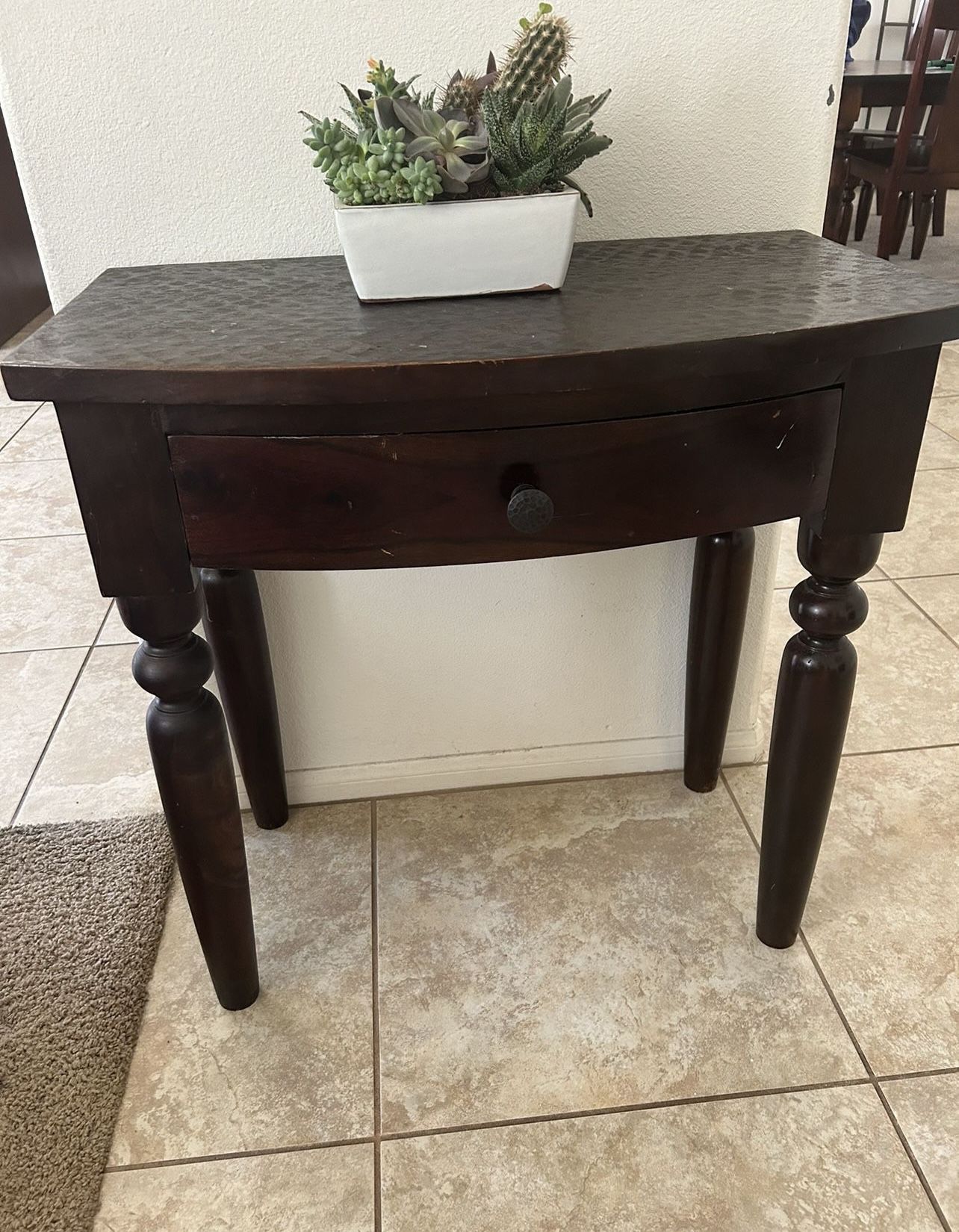 real wood side table 