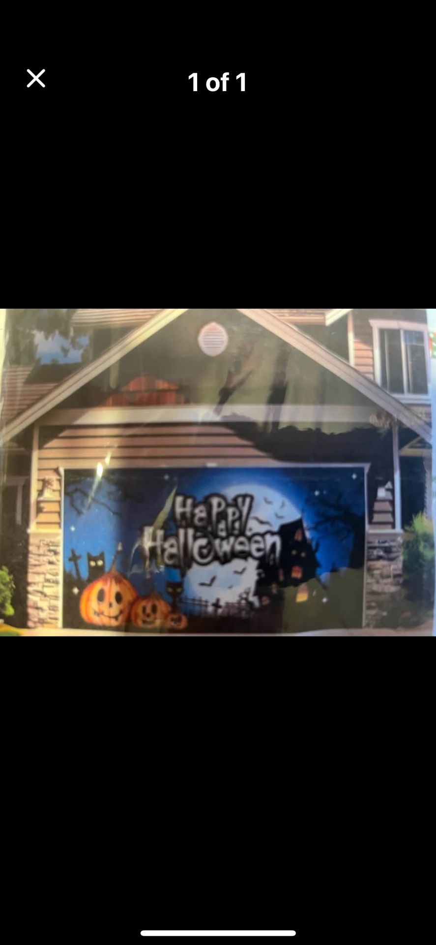 Halloween 16ft By  7ft Garage Banner 