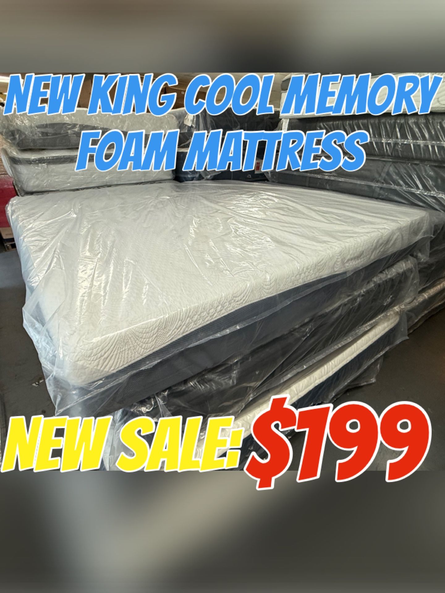 NEW KING COOL MEMORY FOAM MATTRESS