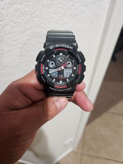 Casio G-Shock Ana-Digi Watch Black Red
