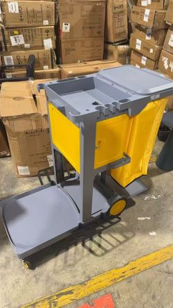 Commercial Janitorial Cleaning Cart on Wheels