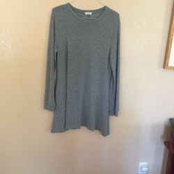 Soft Knit SWING or Work  Dress POGTMM Grey S-L Stretchy. Pockets 