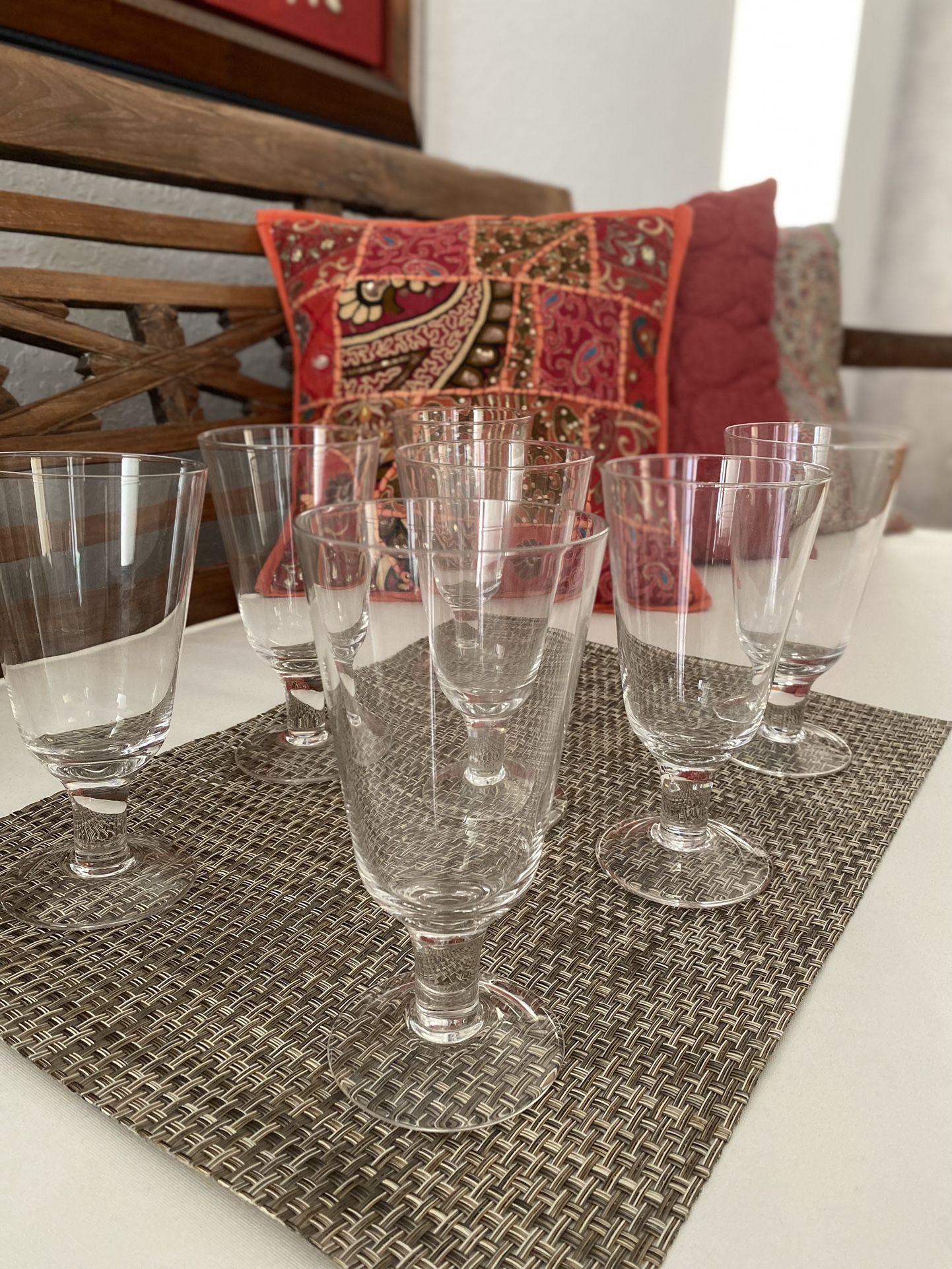 Set of 7 pieces footed highball glass 10 OZ. capacity