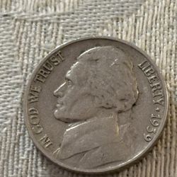 1939 Double Die Nickel Excellent Condition 