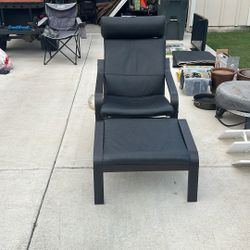 Poang Chair With Ottoman 