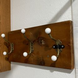Wooden Coat or Towel Hanger