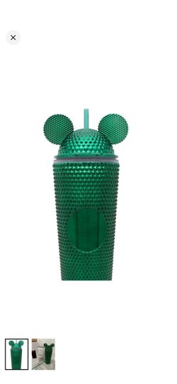 Mickey straw cup green