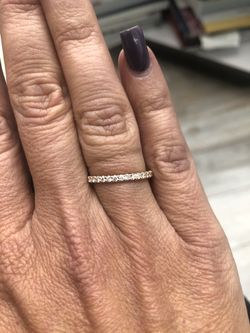 14KT ROSE GOLD AND DIAMOND STACKING RING