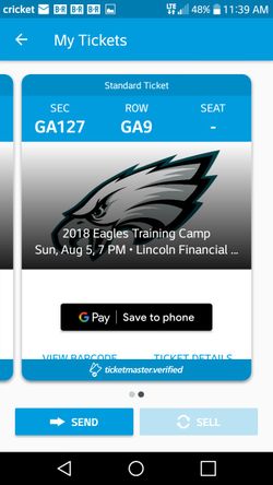 2 eagles training camp tickets