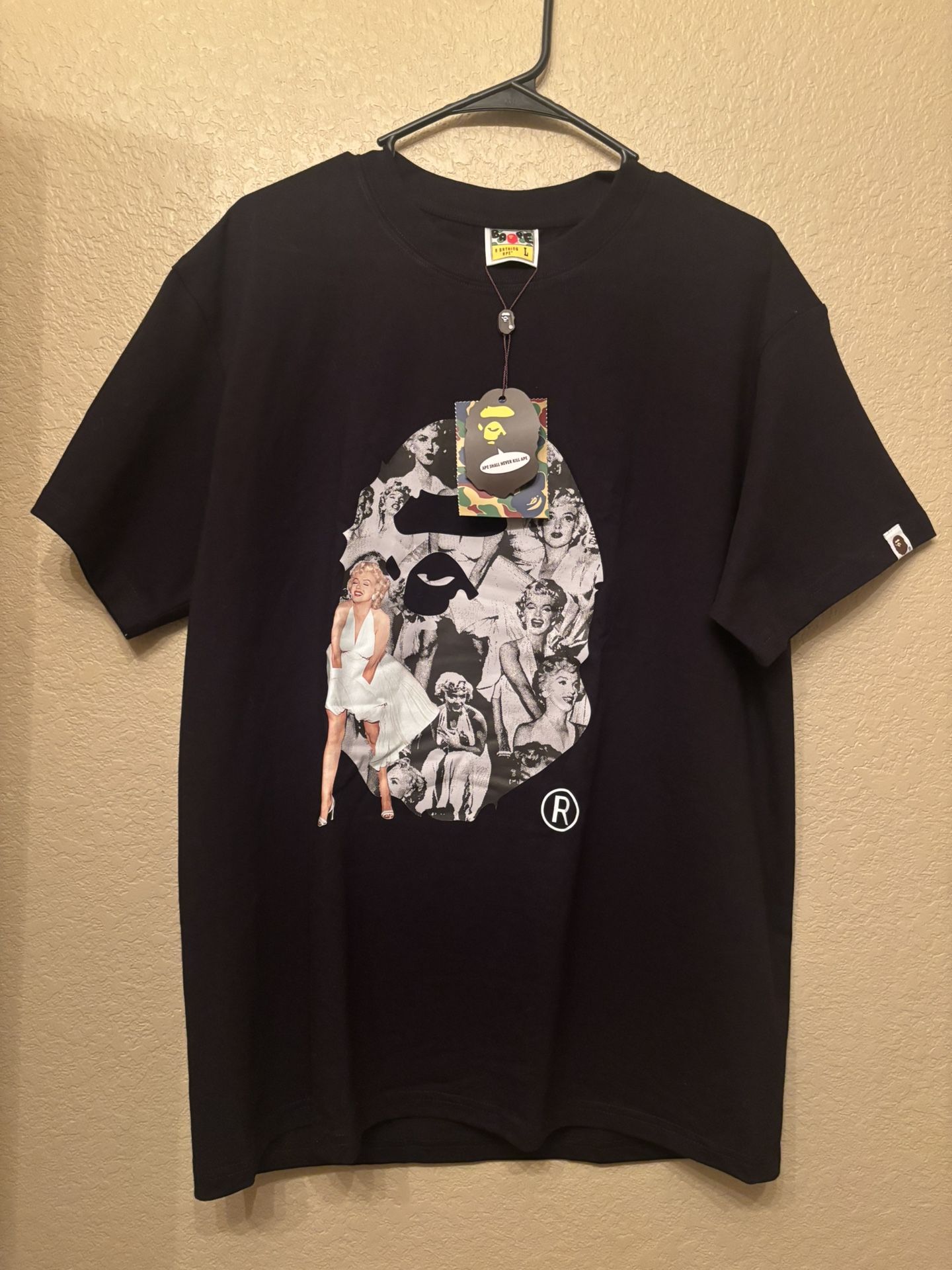 BAPE black And White Marilyn Monroe Tee