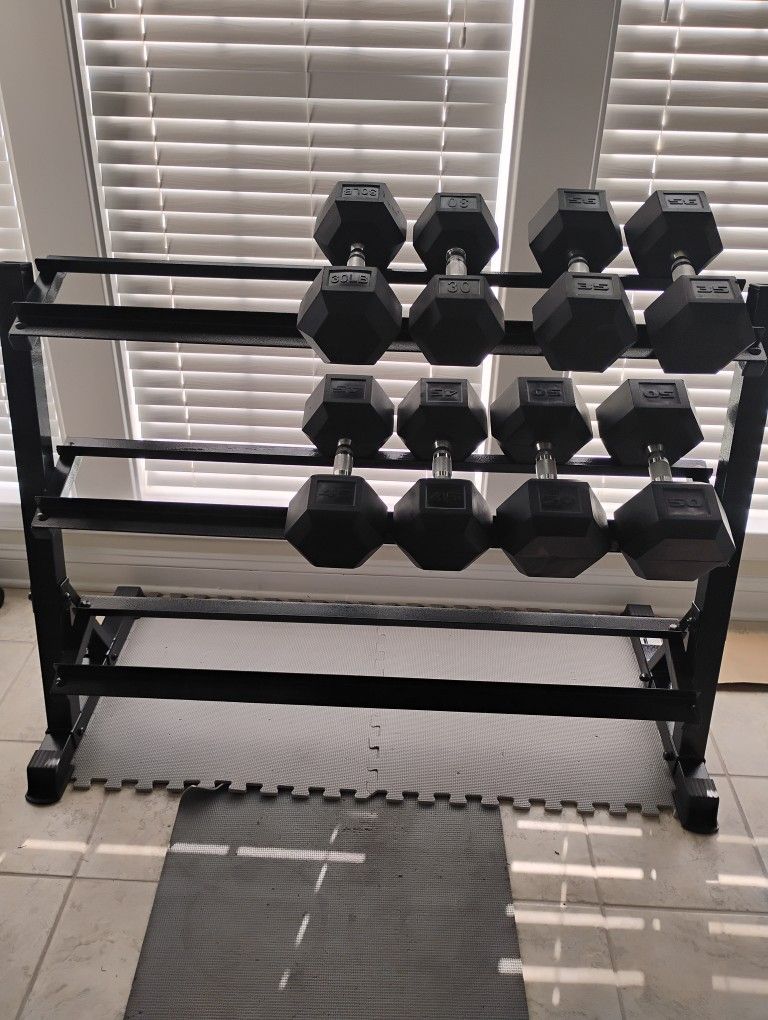 320 Ibs Dumbbell Set With Rack