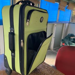 Green Carry On Suitcase 20x14.5x8