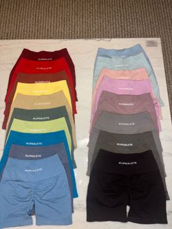 Alphalete Amplify Seamless Woman’s Athletic Shorts Multi Color Bundle Size Small