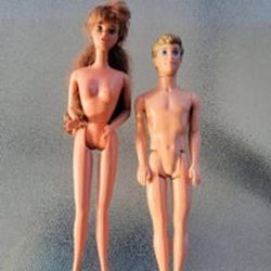 Set of 2 Vintage Barbie and Ken Dolls From 1960's Lot of 2
