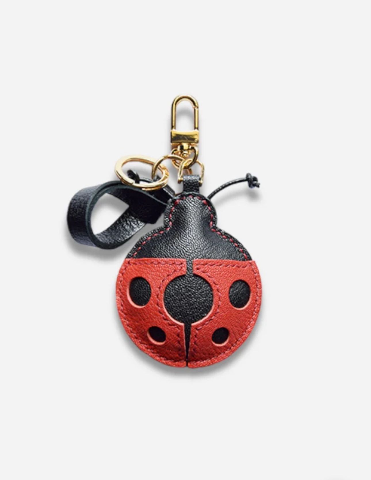 LADYBUG CHARM crafted from pure sheepskin and French ALRAN goatskin
