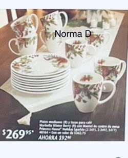 Vajilla De 8 Tazas Y 8 Platos Nuevos En Sus Cajas 🌺 Princess House 🌺