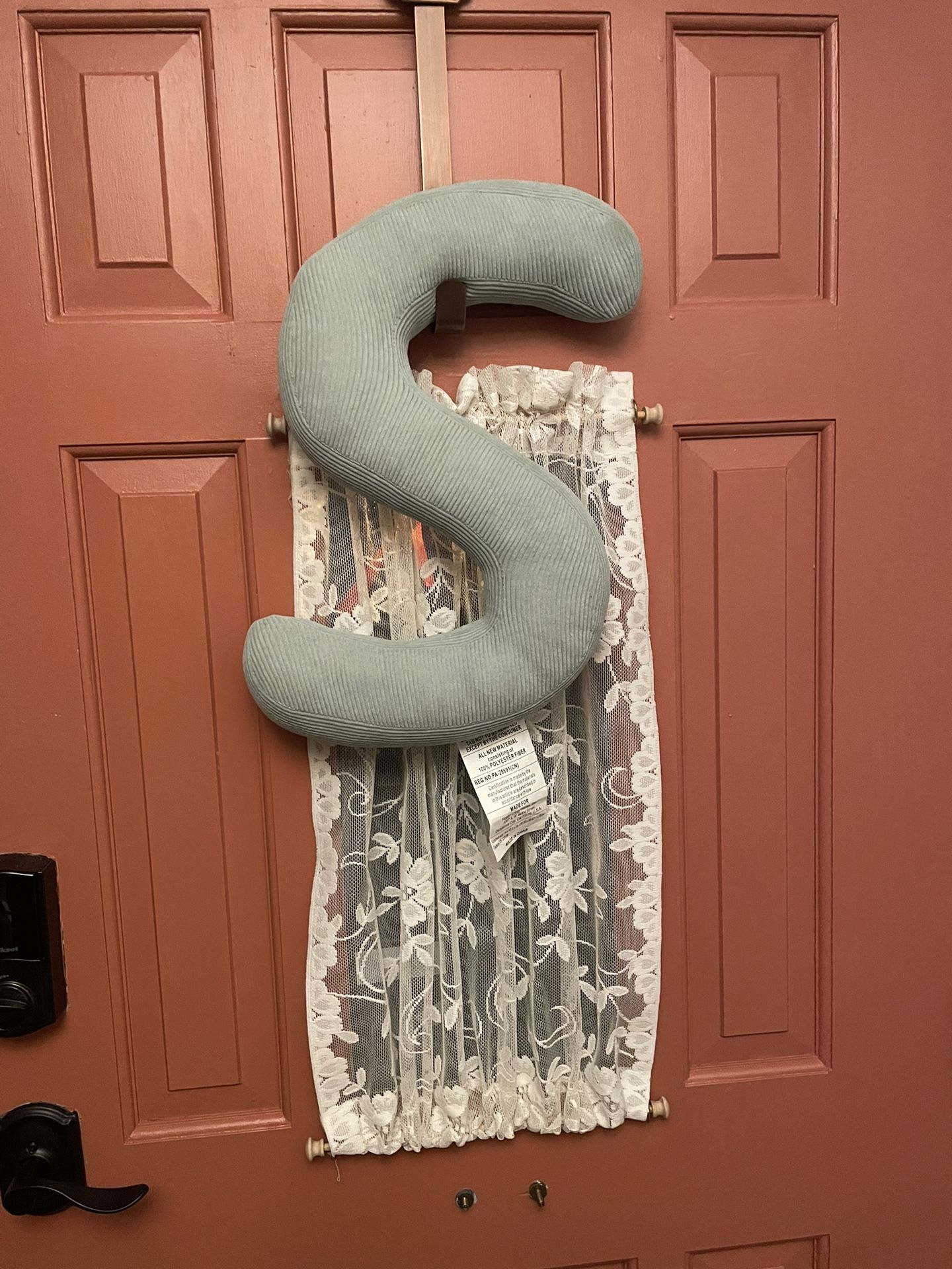 2-Corduroy Muted Teal Initial “S”