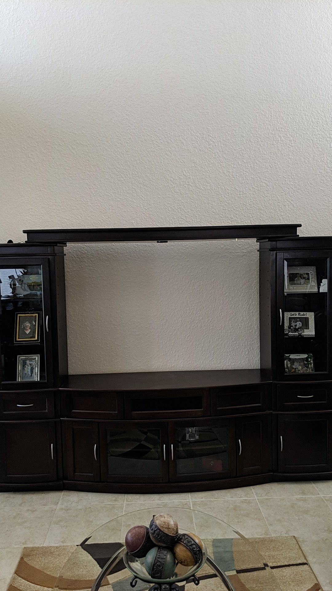 Entertainment center, lighted. Price lowered to $600! Must go!