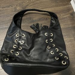 Michael Kors Leather Hobo Grommet Bag