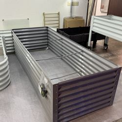 New 8x2x2 ft Raised Outdoor Metal Garden Bed Rectangular Planter Box