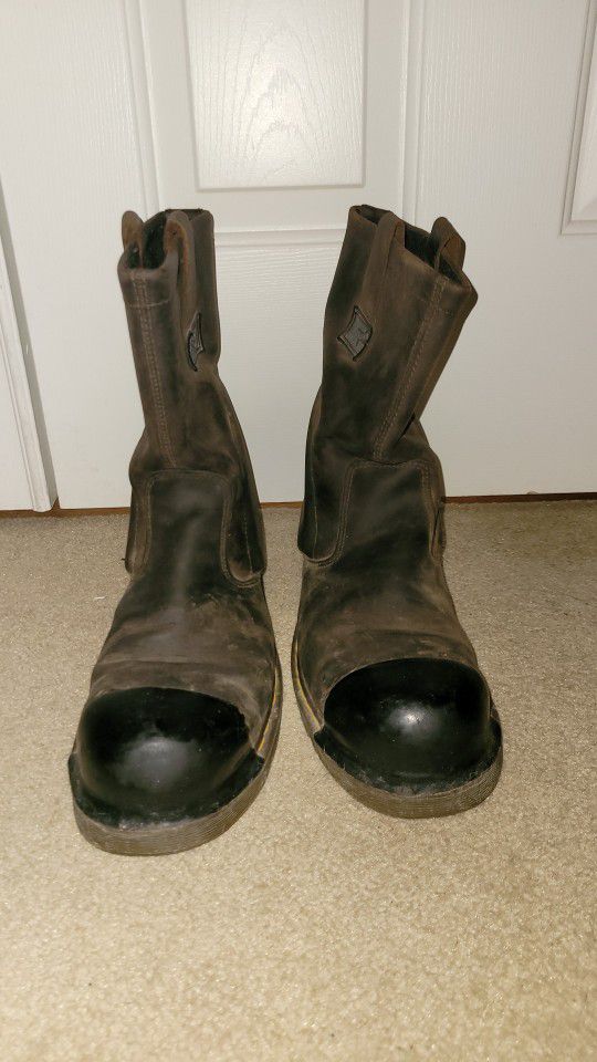 Doc martens boots steel toe work wellington size 12 leather