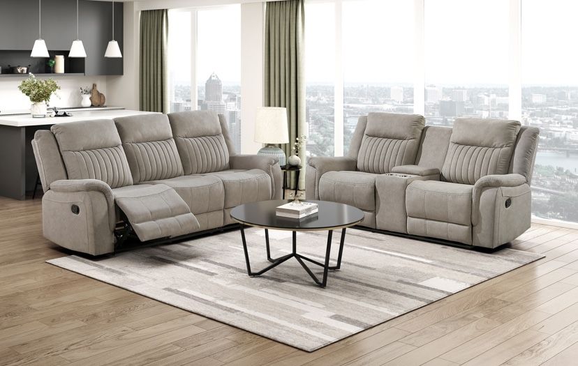 Recliner Sofa And Loveseat With Console Brand New