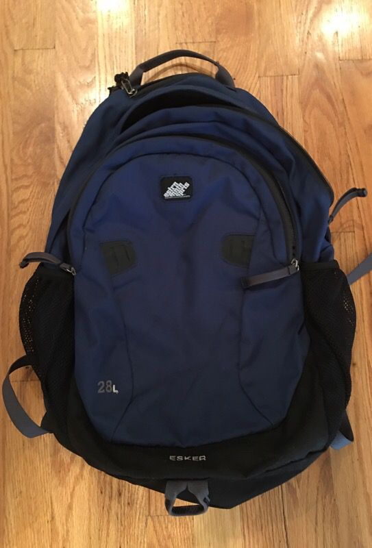 Computer Backpack Navy and Gray 18x12"
