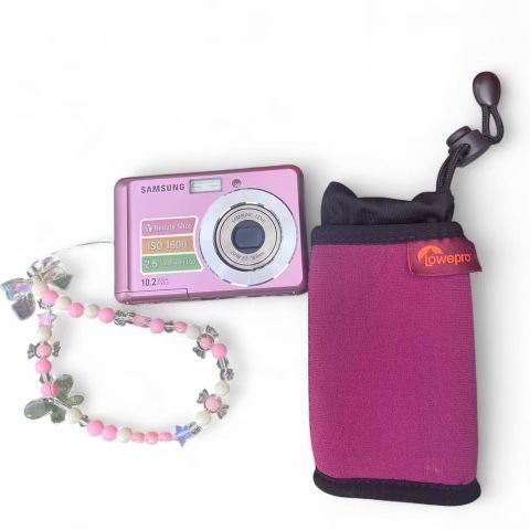Rare Samsung SL30 Pink 10.2 MP Digital Camera TESTED with bag and Sd Card
