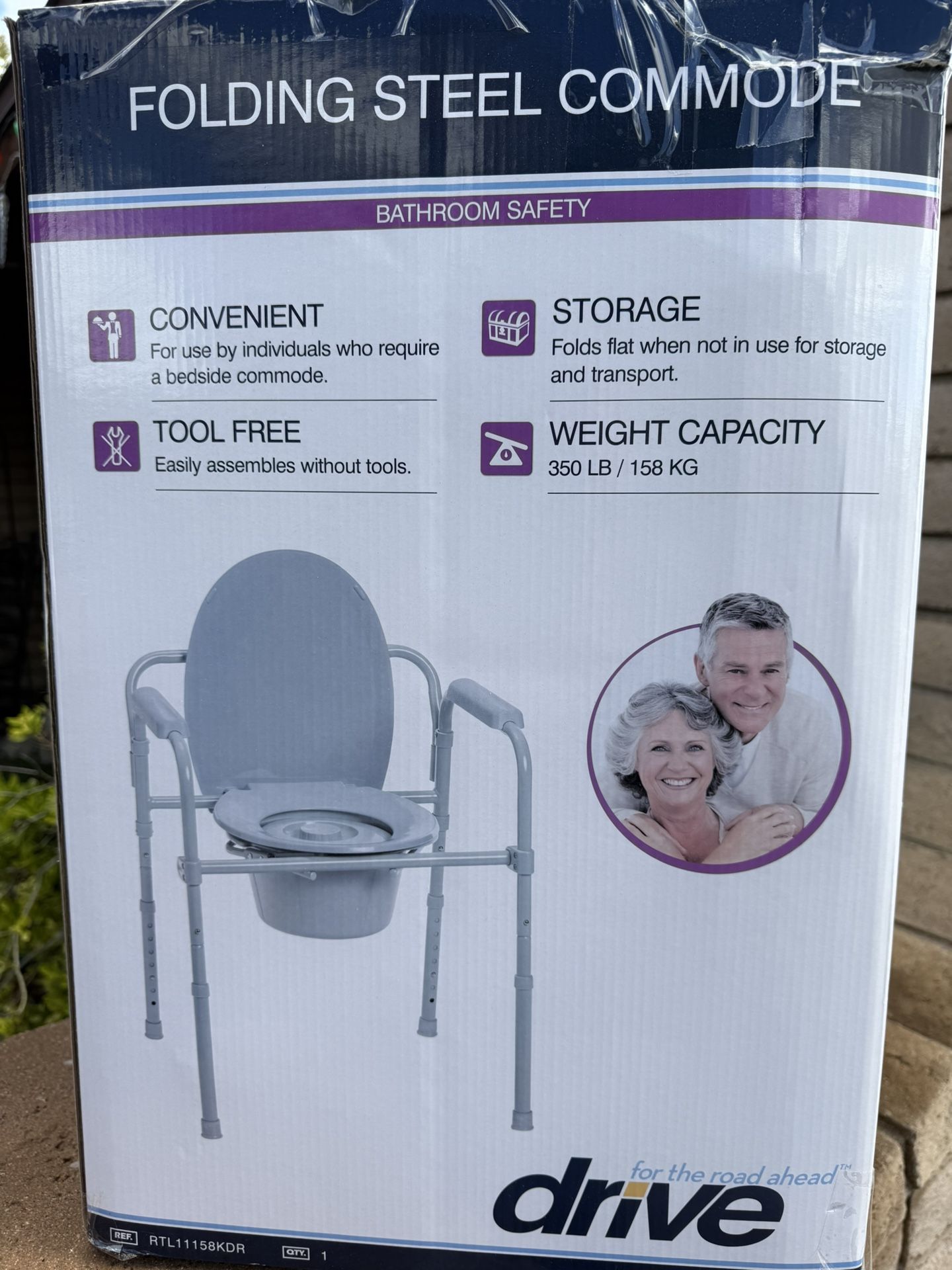 New Drive Steel Toilet/commode With Arms