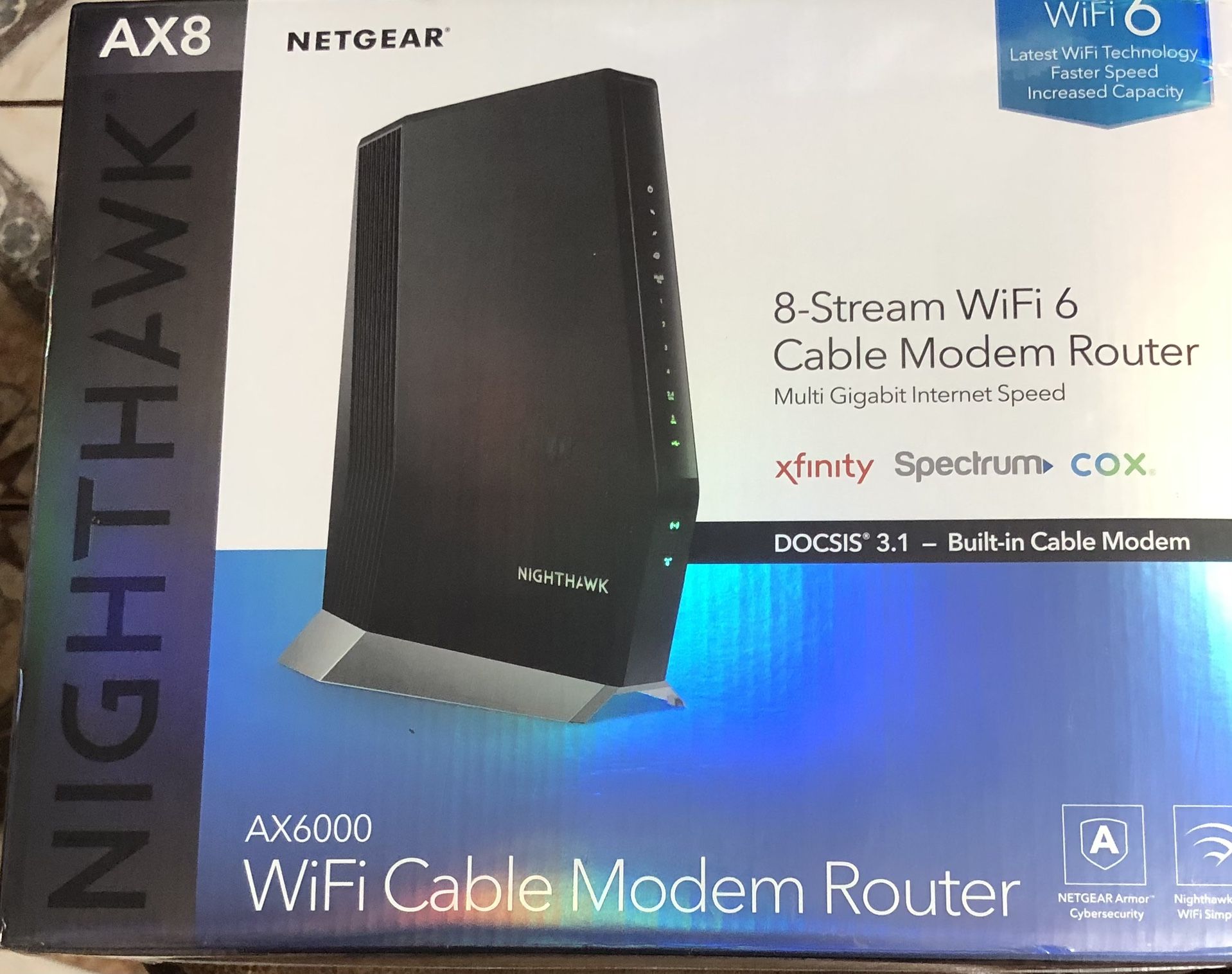 Nighthawk AX8 Netgear Cable Modem/Router