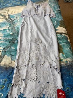 Blue floral dress