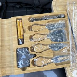 Charcuterie Boards Gift Set - Bamboo Cheese Board and Mineral Oil for Cutting Board Bundle