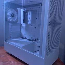 NZXT H5 Flow White PC Case with RGB Fans