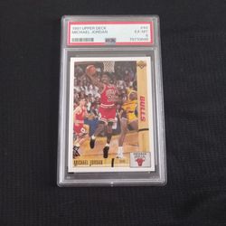 1991 Graded Michael Jordan Basketball Card - Upper Deck #44 