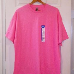 NWT Gildan Pink Dry Blend T-Shirt Size 2 XL 