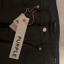 Purple Leather Pants 