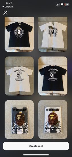 Bape X Chrome hearts Shirts
