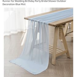12 9ft Chiffon table Runner 14x108