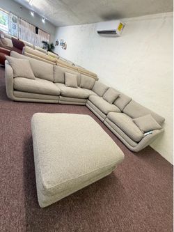 Daryll / five - pieces fabric L sofa